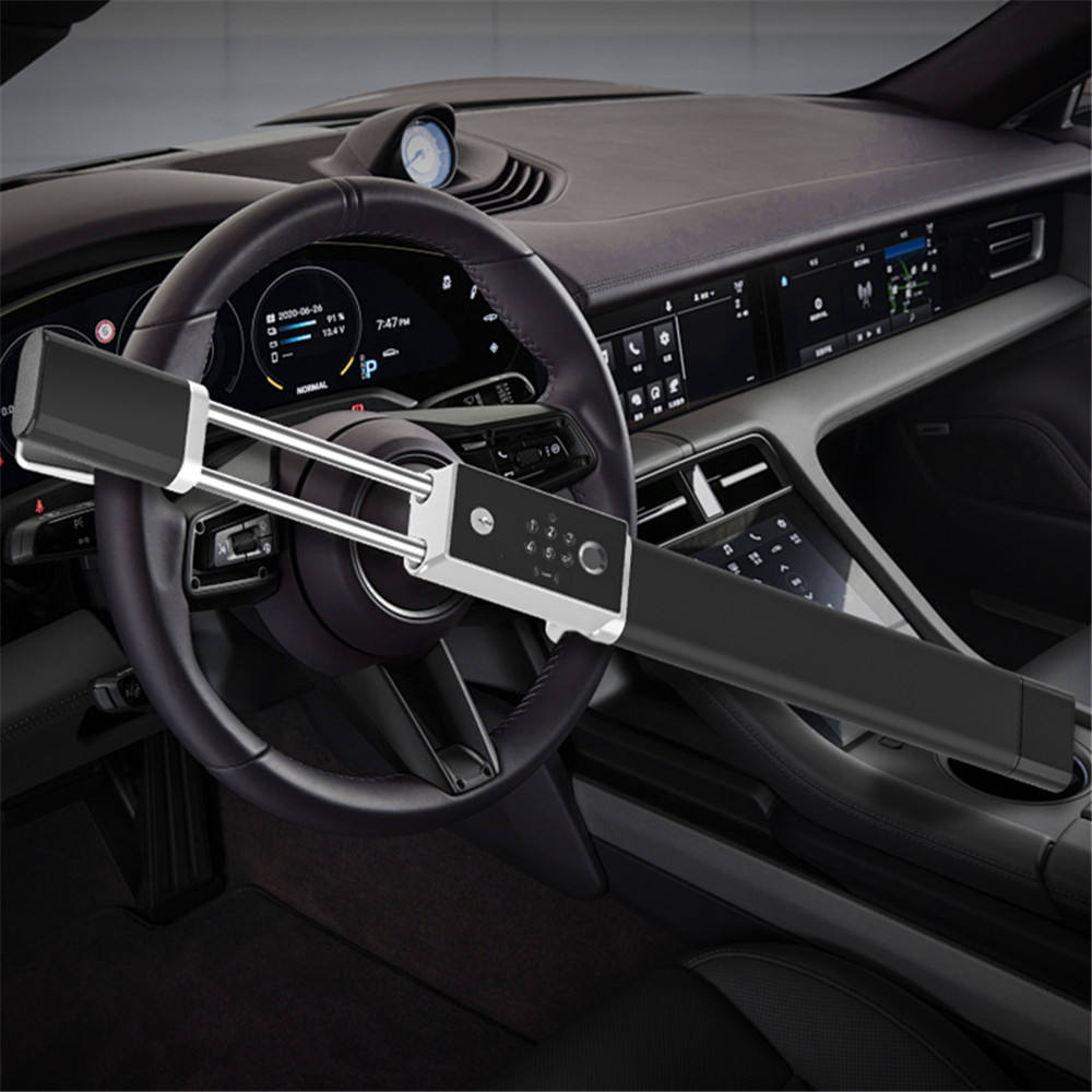 BSV JD-M7 Universal Smart Steering Wheel Lock | Heavy Duty NFC Card Unlock Anti-Theft Device